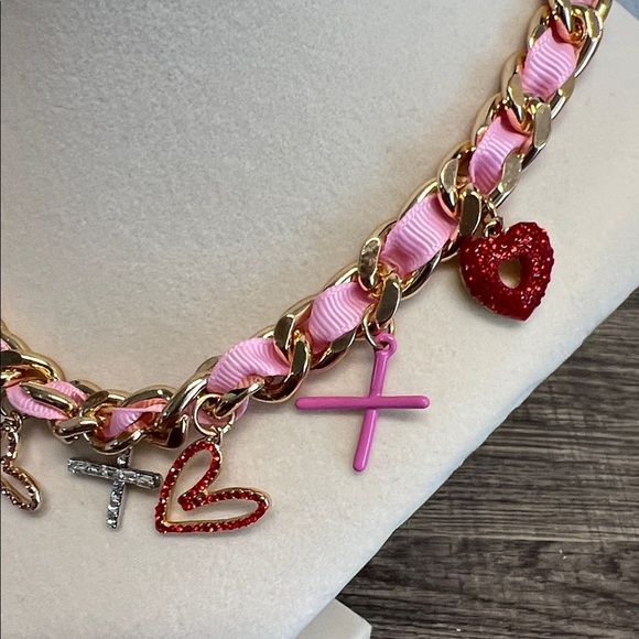 Betsey Johnson | Pink Ribbon & XOXO Necklace 💖 - Picture 6 of 10